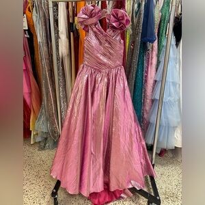 Johnathan Kayne Pink Ruched Sweetheart Gown